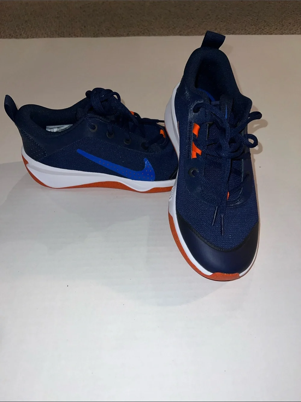 Nike Kids Navy with Orange and Blue Accent Sneakers
